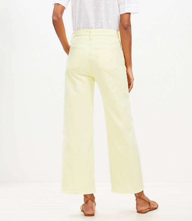 High Rise Wide Leg Crop Jeans Tender Yellow