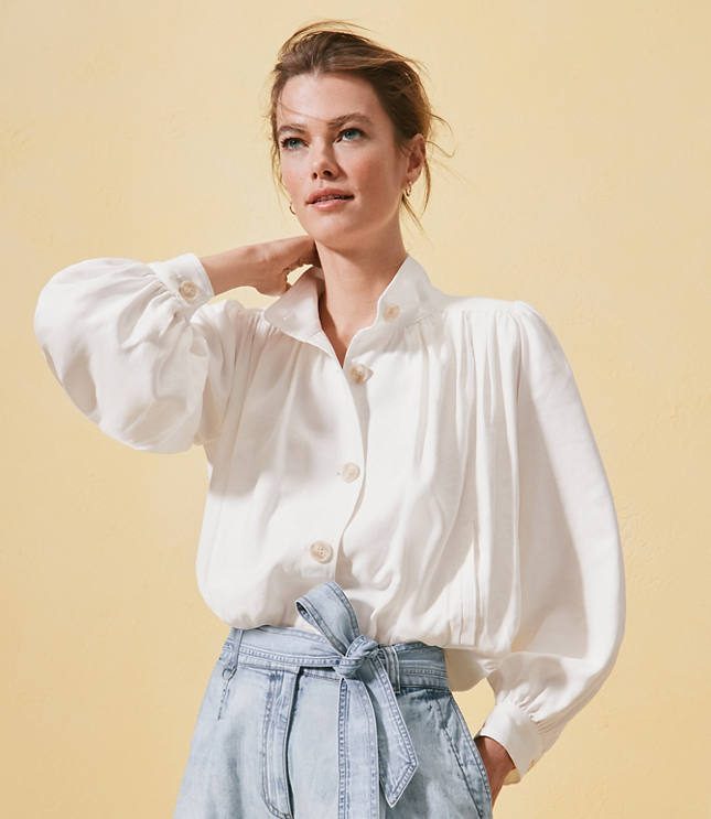 Gathered Swing Jacket