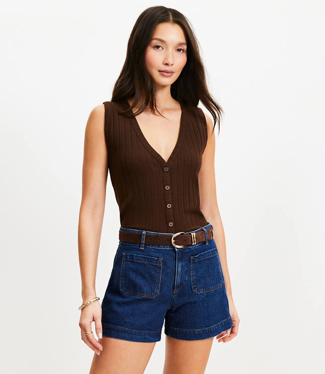 Pointelle Ribbed Vest Top