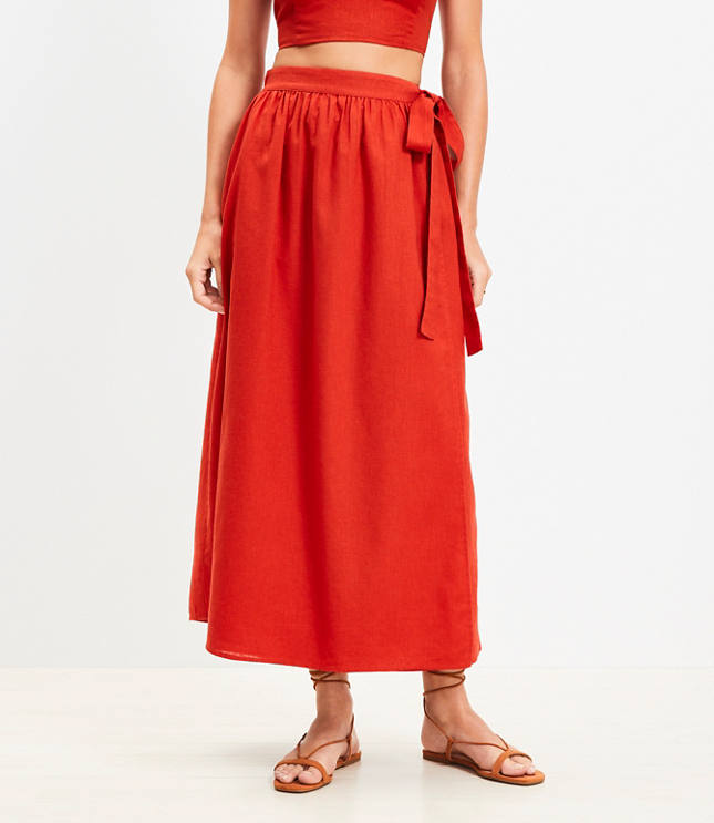 【PORTERNA】Crun wrap long skirt Purple Cotton Maxi Wrap Skirt; Steampunk, With Detachable 3