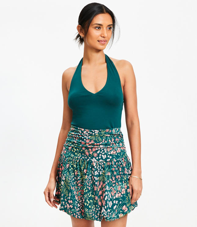 Petite V-Neck Halter Top