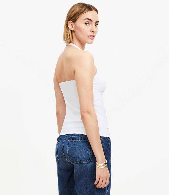 Petite V-Neck Halter Top