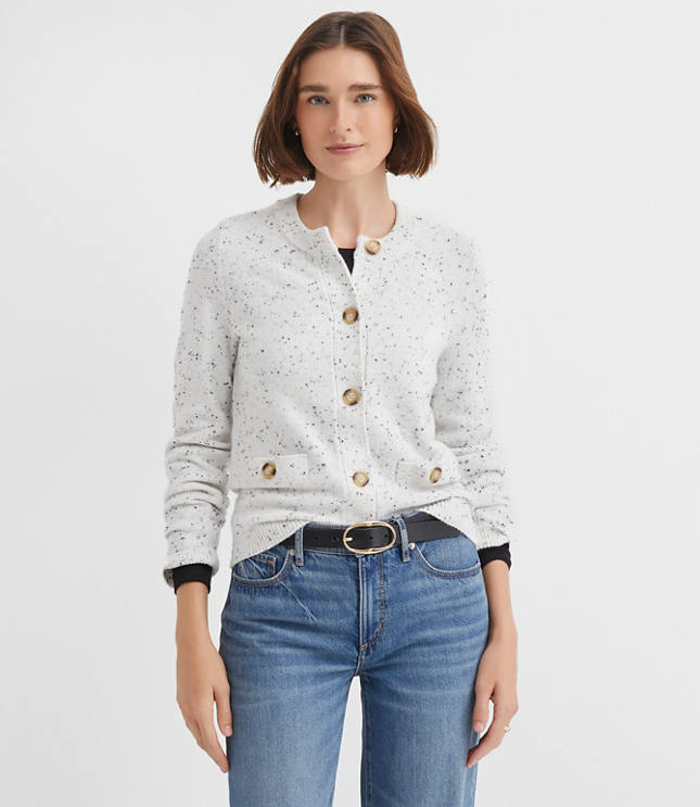 Flecked Sweater Jacket