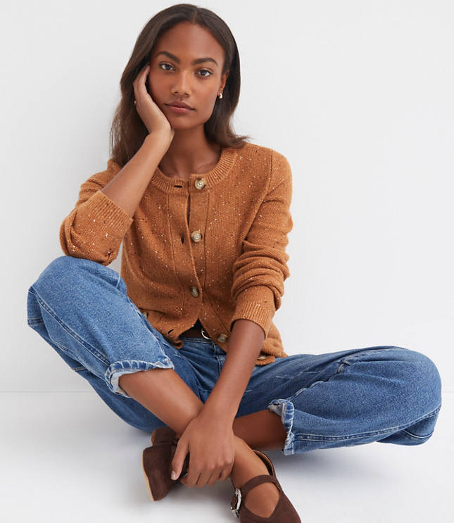 Flecked Sweater Jacket