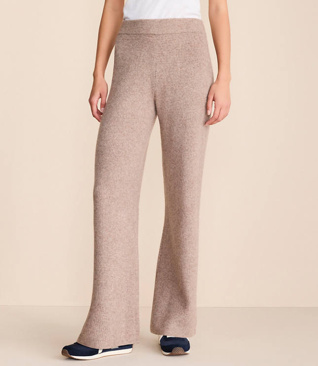Lou & Grey Heathered Upstate Waffle Wide Leg Pants