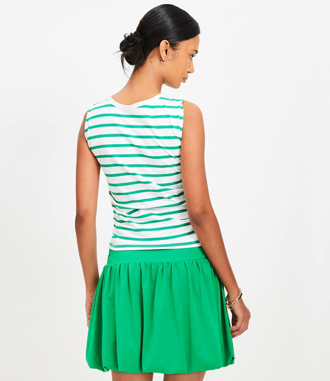Stripe Ruched Tank Top