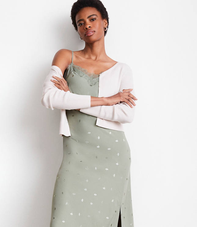 LOFT Versa Gingko Lace Midi Dress