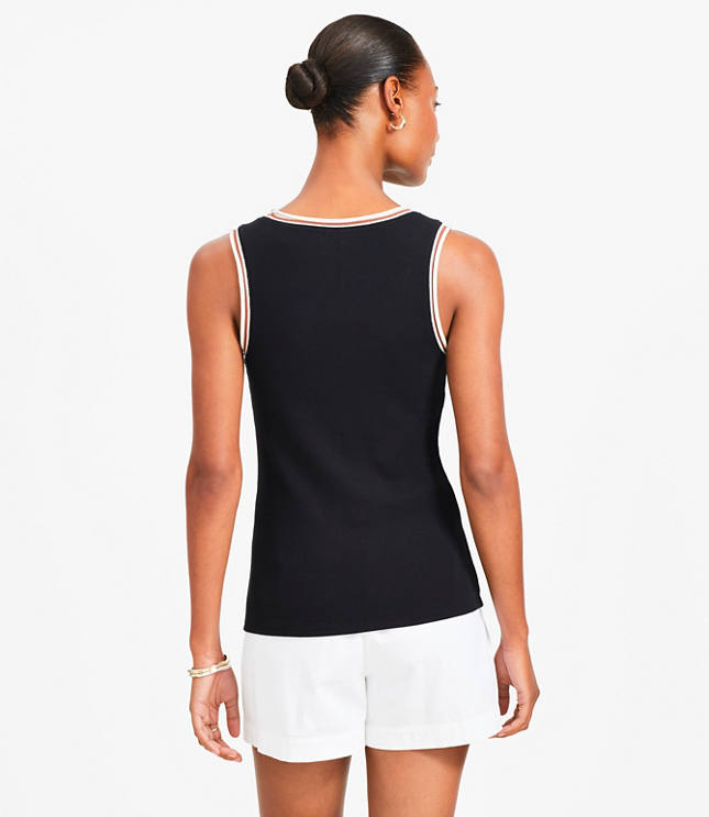 Perfect Ribbed Scoop Neck Tank Top
