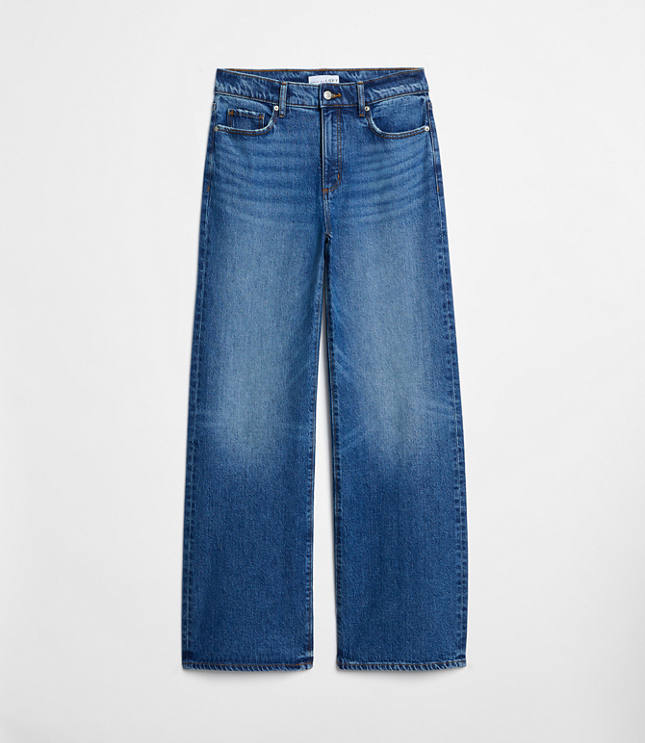 High Rise Wide Leg Jeans Vintage Dark Wash