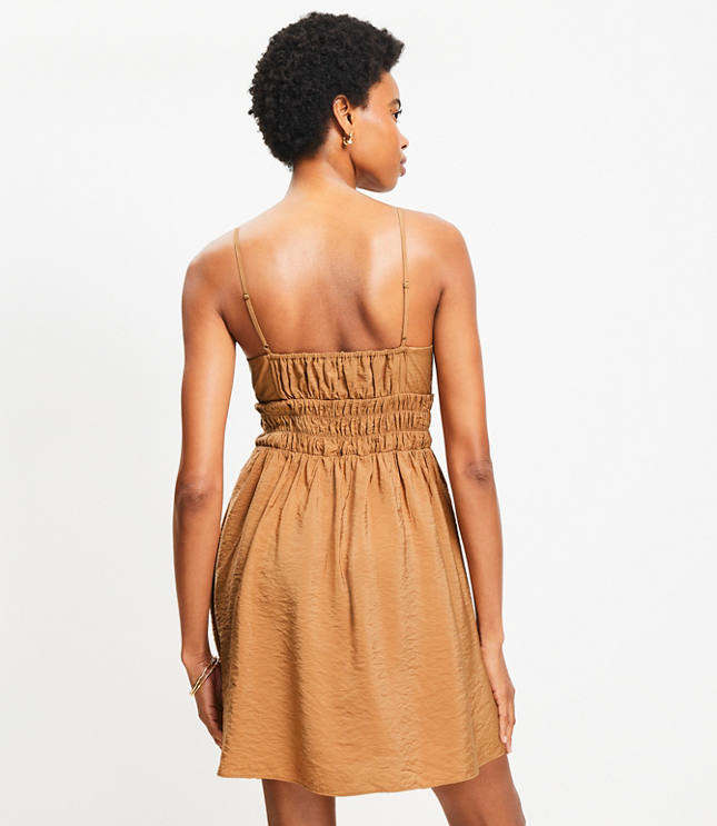 Petite Smocked Strappy Mini Dress