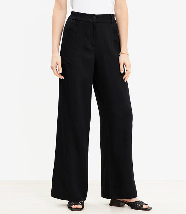 Seamed Wide Leg Pants