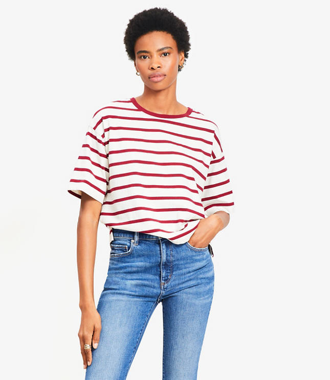 Petite Striped Modern Tee