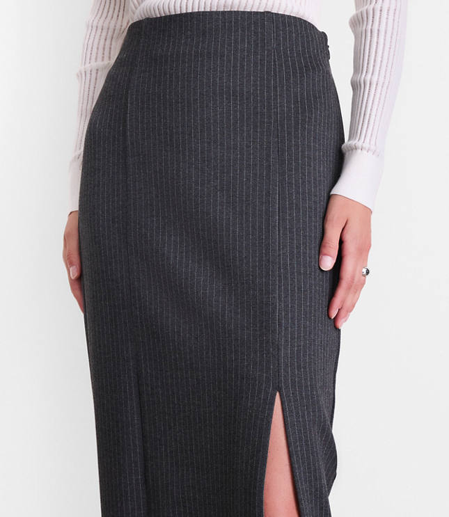 LOFT Versa Ponte Column Skirt in Pinstripe