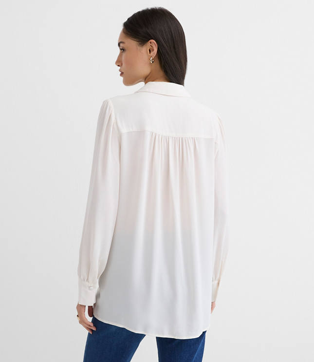 Pleated Bow Blouse