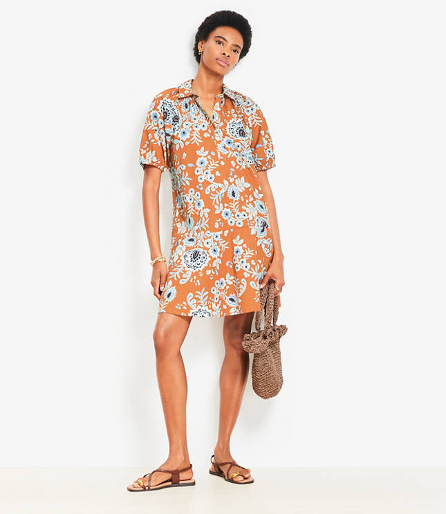 Petite Floral Flounce Mini Dress