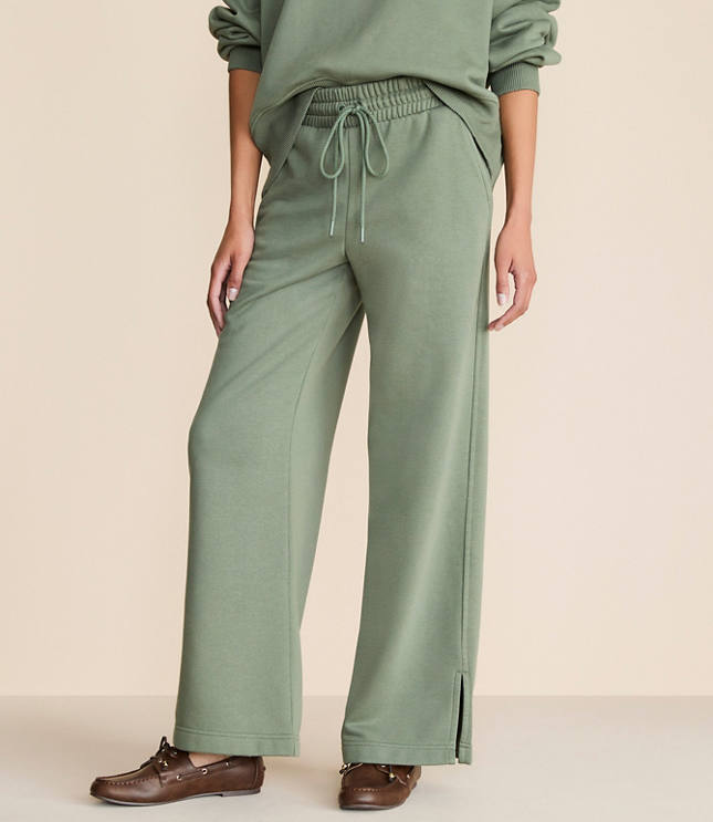 Lou & Grey Elite Fleece Wide Leg Sweatpants