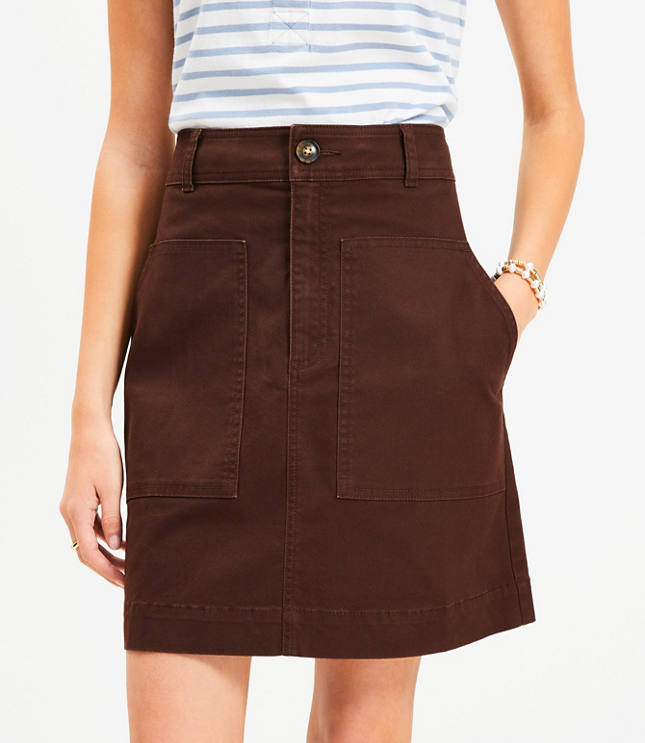 Twill Mini Pocket Skirt