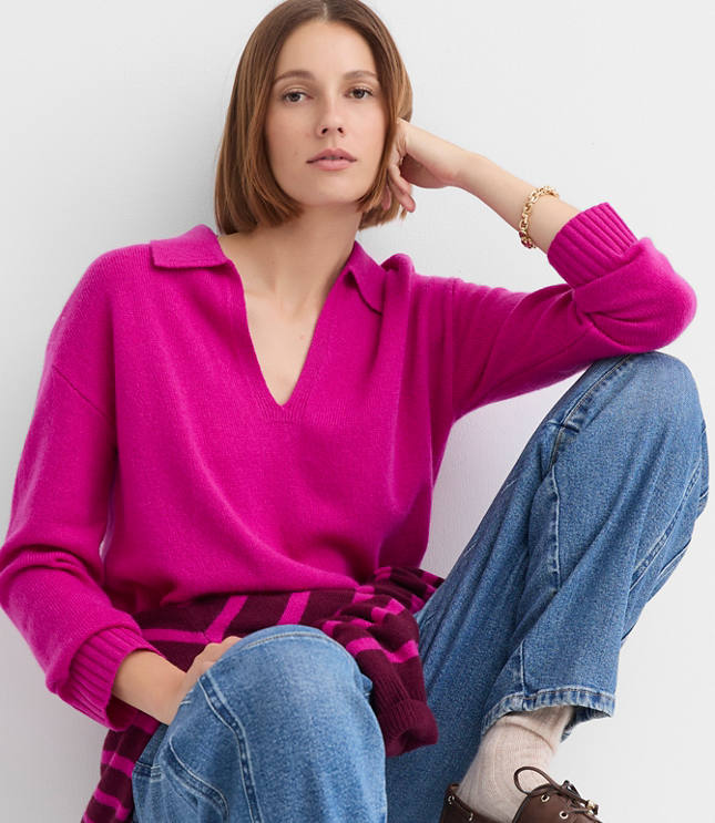 Collared Cashmere Sweater