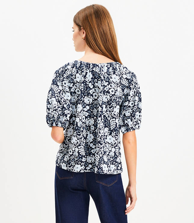 Petite✿＊＊＊ Petite Floral Darted Side Zip Shorts in Cotton Linen