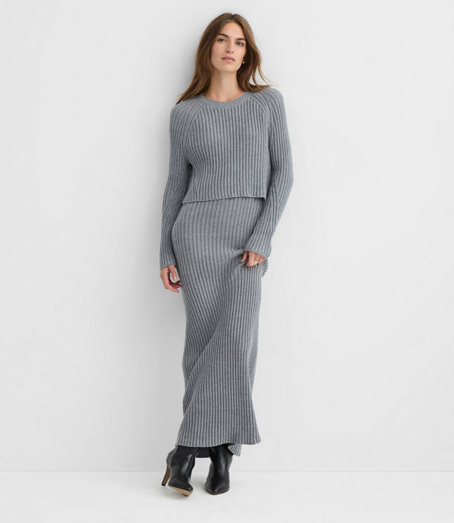 Ribbed Maxi Sweater Dress Set