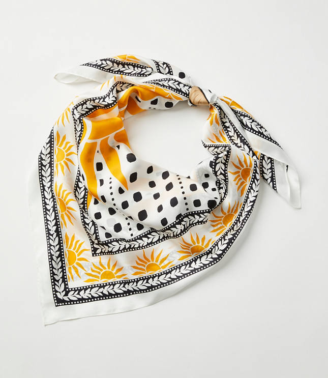Palm Silk Square Scarf