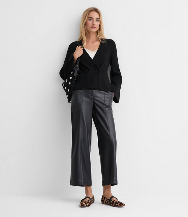 Ribbed Double Button Sweater Jacket