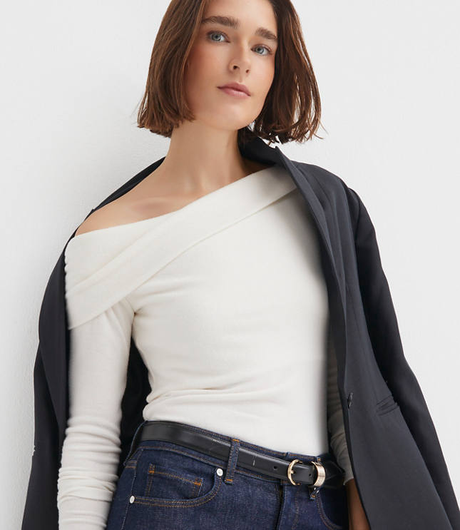 Foldover One Shoulder Top