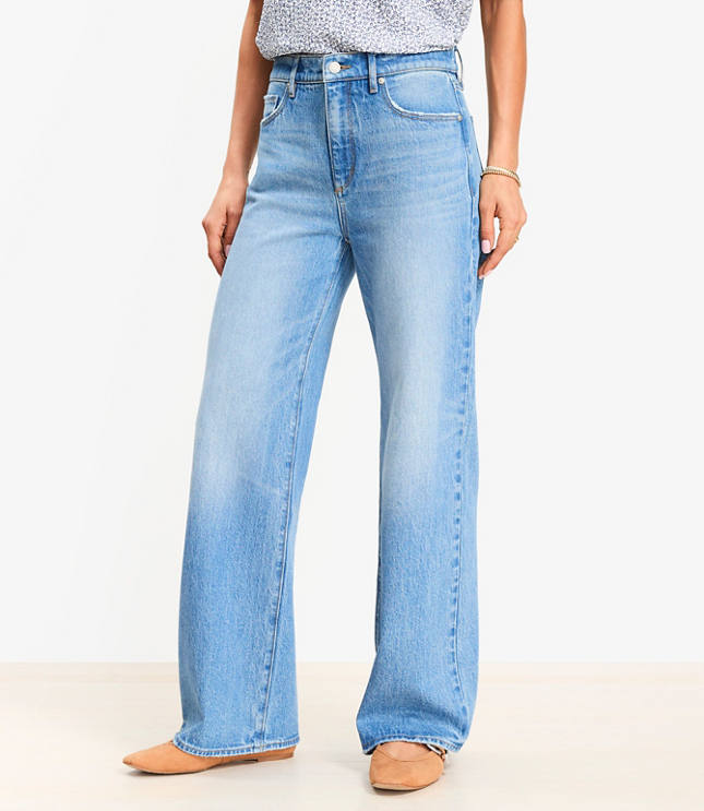 High Rise Wide Leg Jeans Vintage Indigo