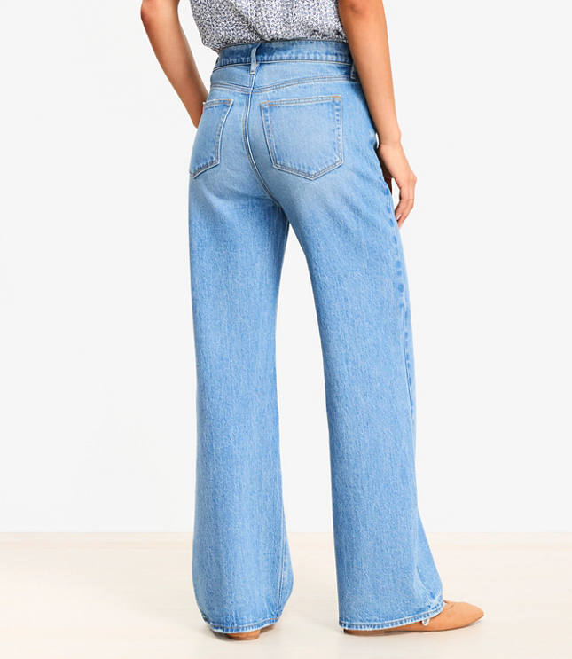 High Rise Wide Leg Jeans Vintage Indigo
