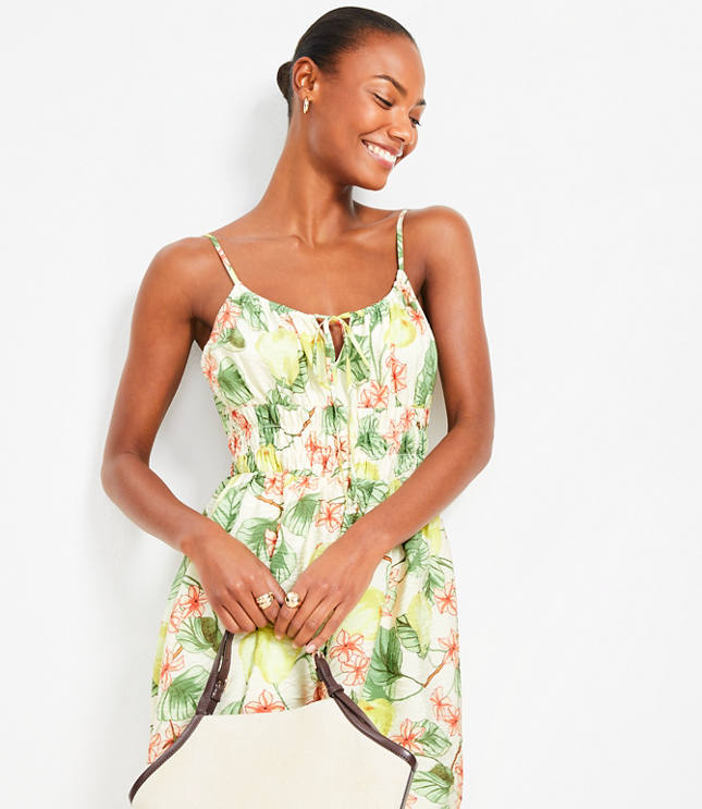 Blossom Smocked Strappy Mini Dress