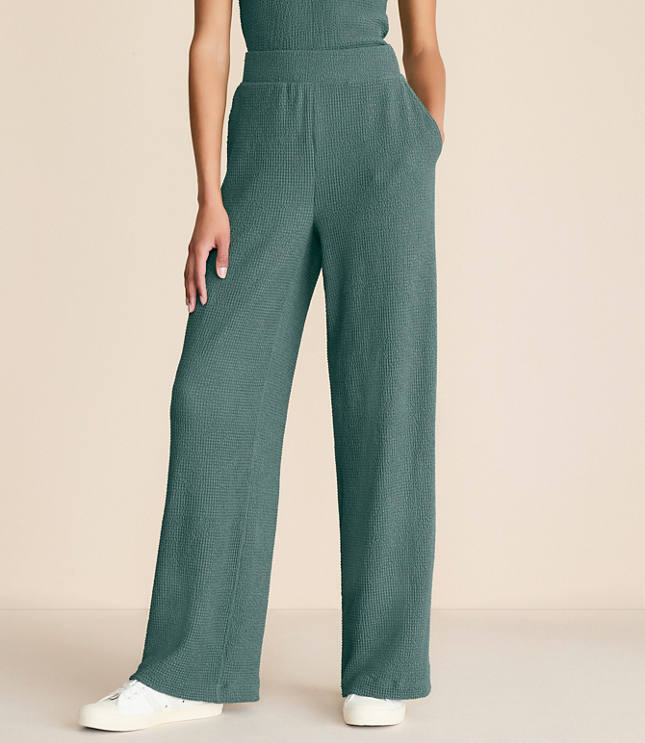 Lou & Grey Textured Wide Leg Pants