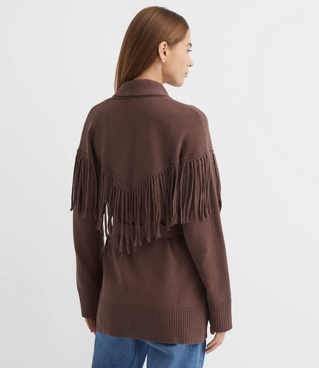 Fringe Belted Cardigan