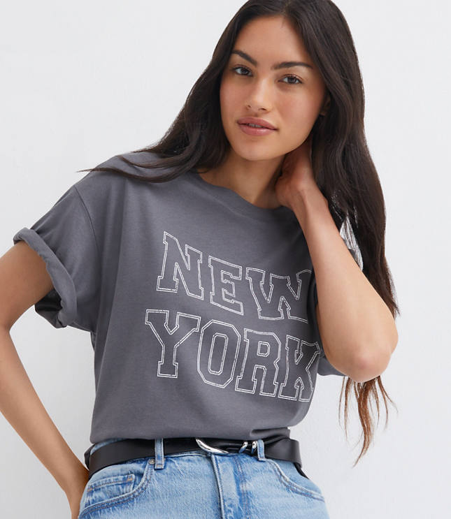New York Oversized Jersey Modern Tee