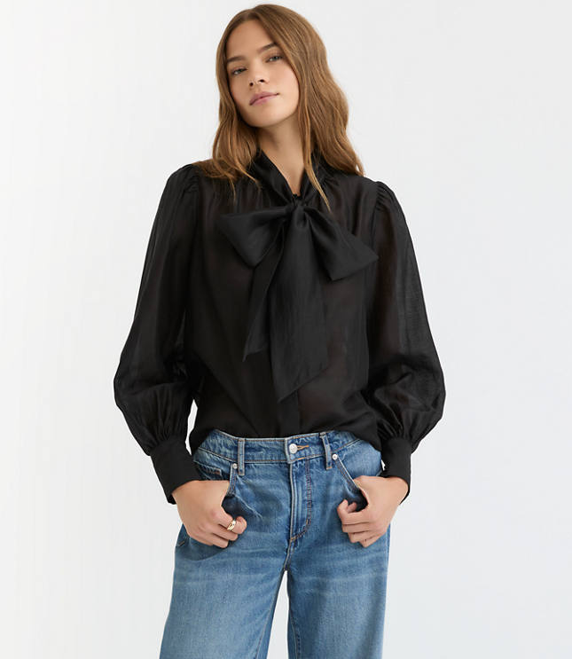 Blouson Sleeve Bow Blouse