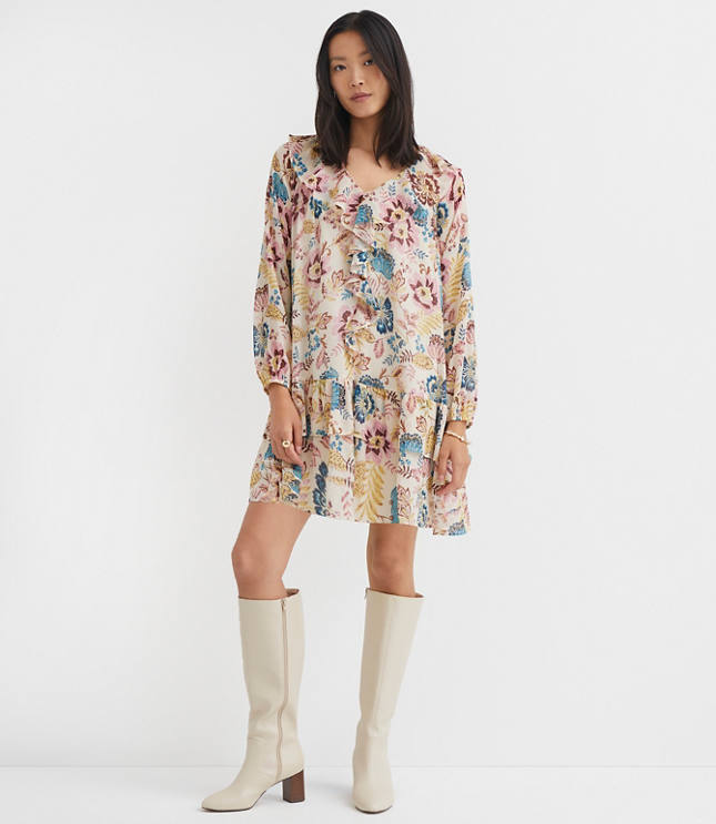 Garden Ruffle Mini Flounce Dress