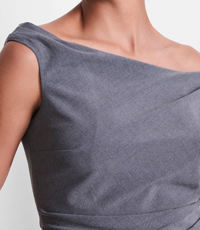 Petite LOFT Versa Seasonless Stretch Off The Shoulder Top in Heather