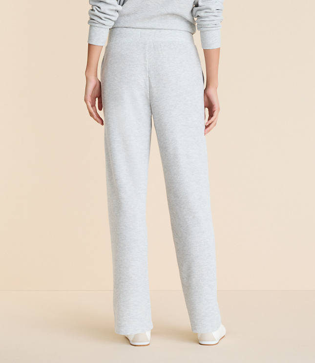 Petite Lou & Grey Heathered Upstate Waffle Wide Leg Pants