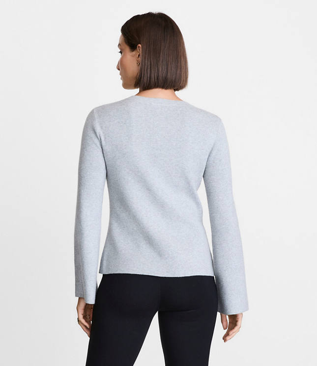 LOFT Versa Heathered Front Split Cardigan