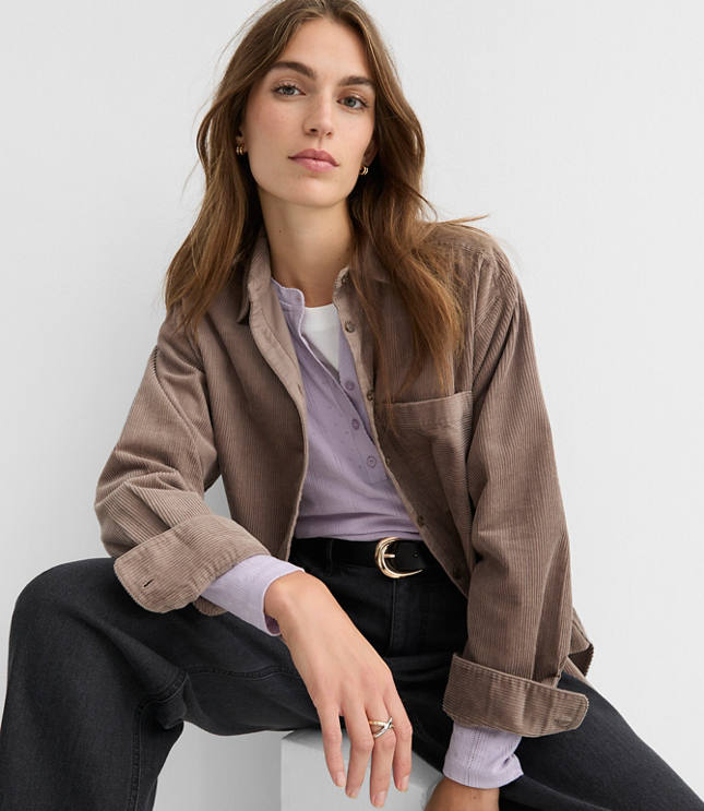 Corduroy Everyday Oversized Pocket Shirt