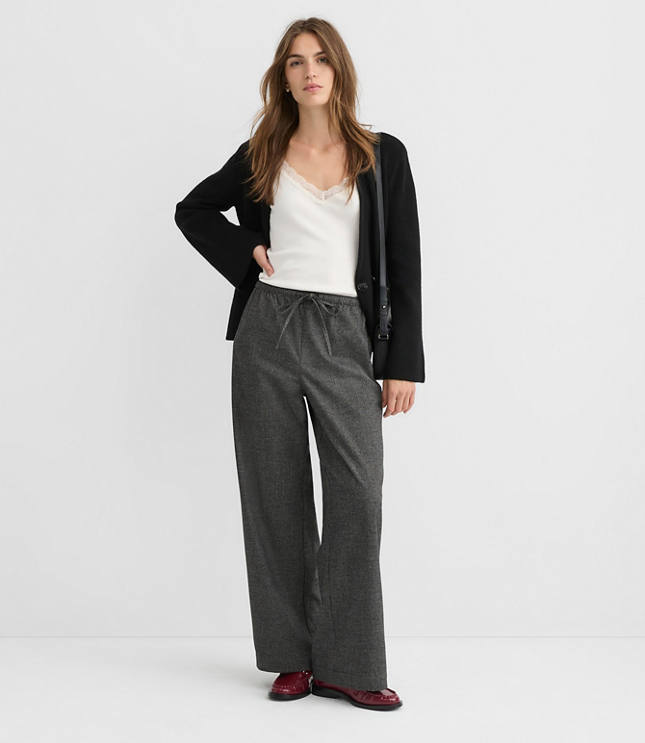 Sawyer Pull On Pants in Houndstooth Brushed Flannel