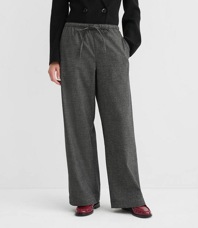 Sawyer Pull On Pants in Houndstooth Brushed Flannel