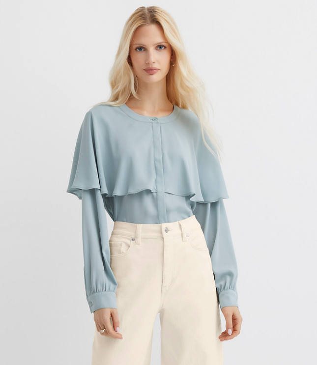 Petite Cape Blouse