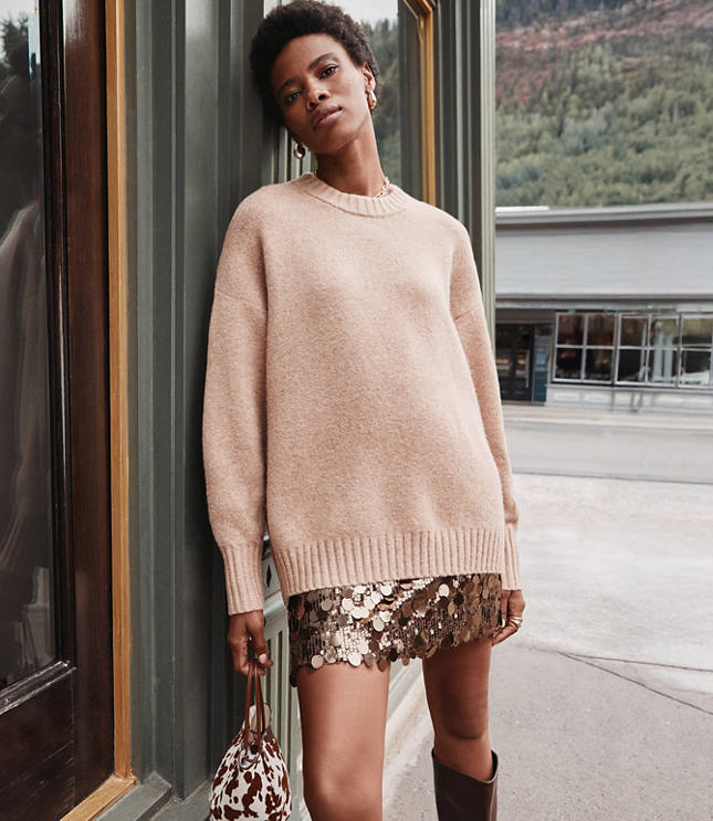 Balloon Sleeve Tunic Sweater