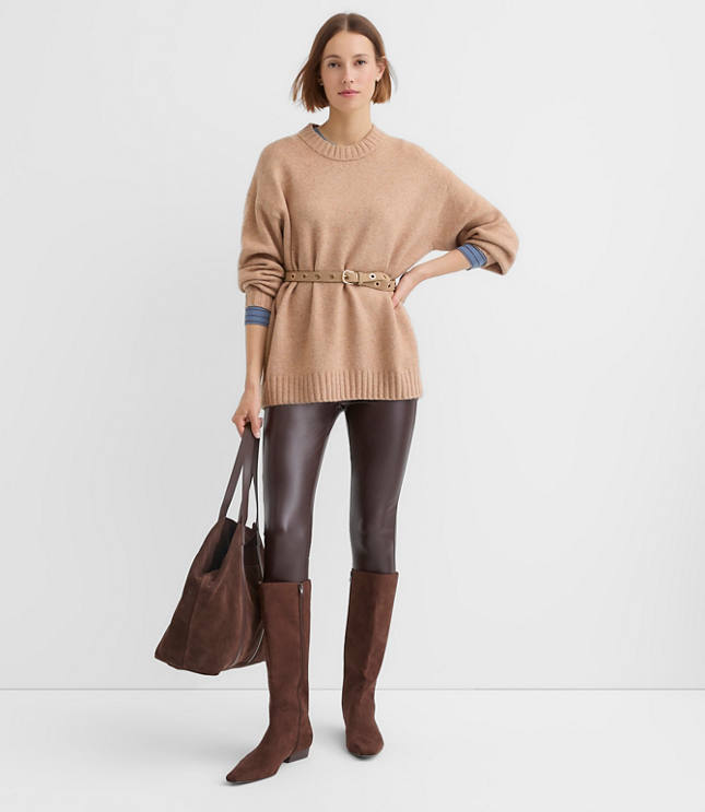 Balloon Sleeve Tunic Sweater