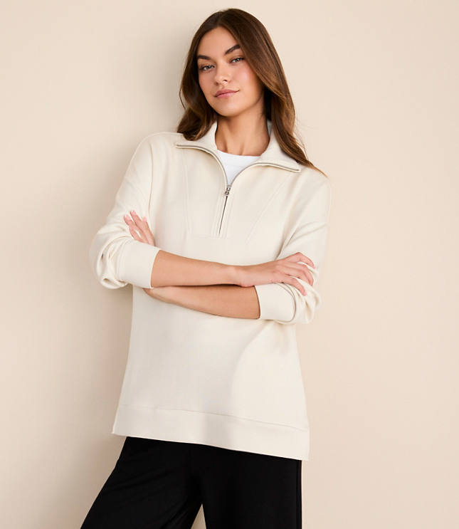 Lou & Grey Scubasoft Half Zip Tunic Top