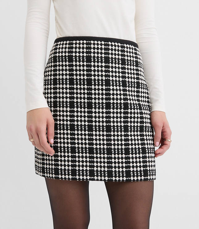Checked Mini Wrap Skirt
