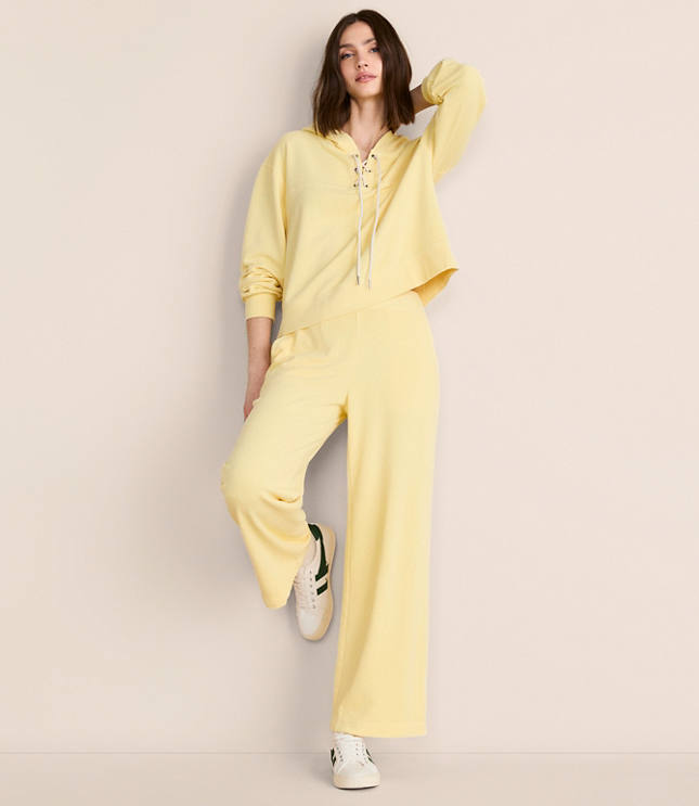 Lou & Grey Cozy Cotton Wide Leg Sweatpants