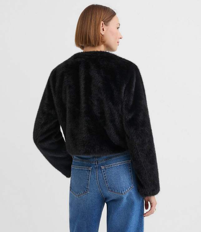 Petite Modern Faux Fur Jacket