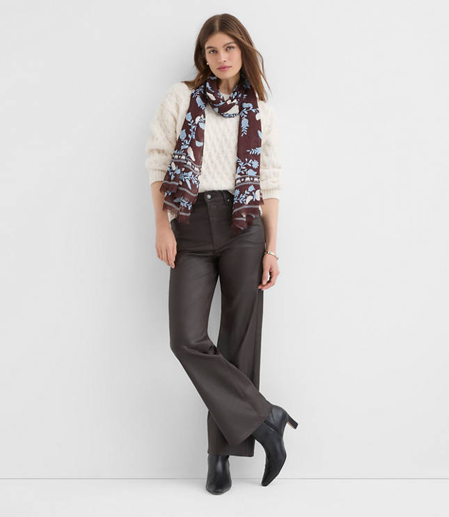 Petite Fuzzy Cable Sweater