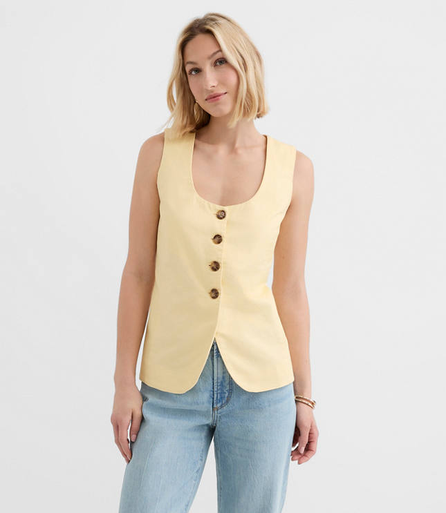 Twill Tie Back Vest Top